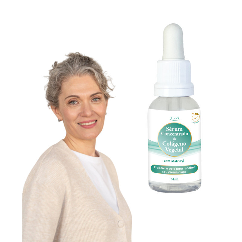 Sérum Colágeno Vegetal Prepara Pele Para Cuidados Diários Skincare Pele Madura 70 Anos