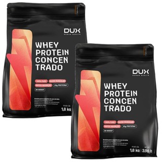 Kit 2X Whey Protein Concentrado - 1800g Refil Cappuccino - Dux Nutrition em Oferta na Shopee