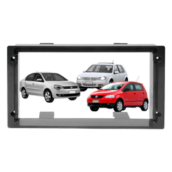 Moldura Multimidia 9 e 10 polegadas VW Golf Polo Fox Preta