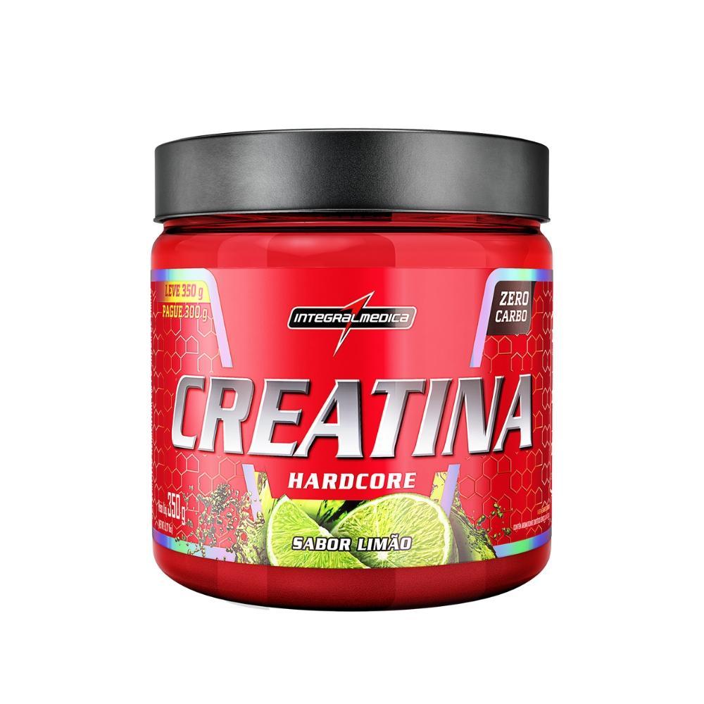 Integralmedica Creatina Hardcore 350 g Limão — Creatina Monohidratada, Zero Açúcar, Sem Glúten