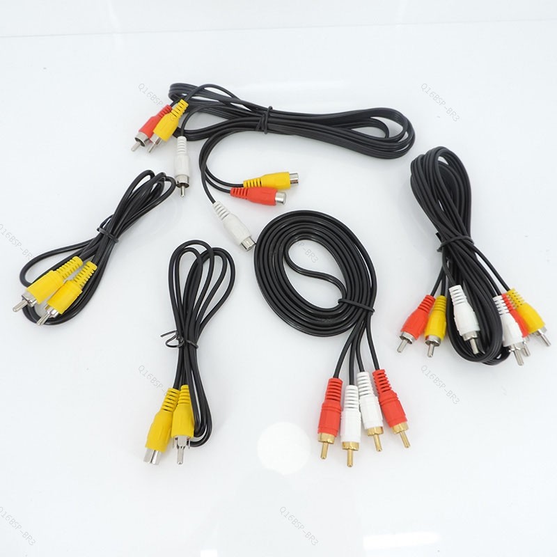 2RCA 3RCA Cabo Macho Para 3 RCA Fêmea Jack Plug Estéreo Soquete AV Adaptador Conector De Áudio Vídeo BR16B3