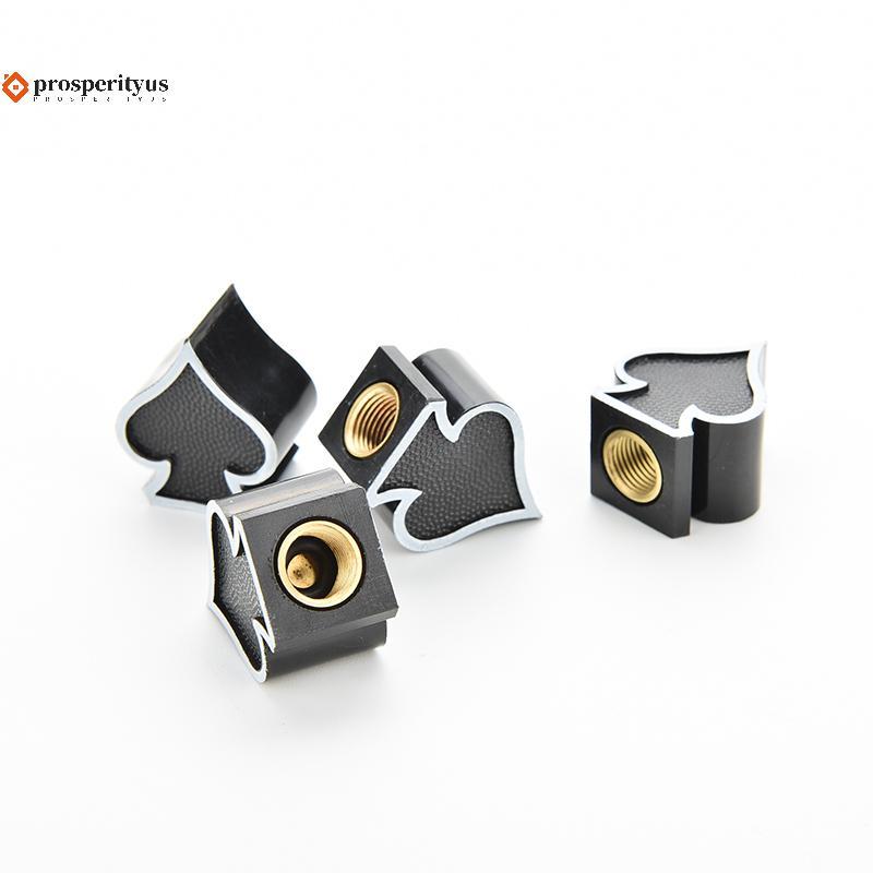 [PPTS] 4 Peças Tampas De Válvula De Pneu Bla Heart Car Tru Air Valve Stem Cover Chapéu Jantes De Roda