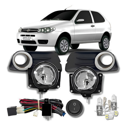 Kit Farol Milha Palio Fire Way 2014 2015 Botão Alternativo