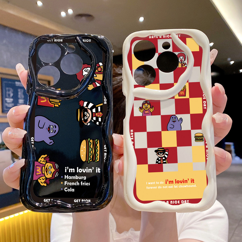 Compatível Com Infinix Note 40 30 12 Pro Hot 40 40i 30i 20S 20i 12i Xadrez Big Mac Get Rich Case Capa De Onda Interna