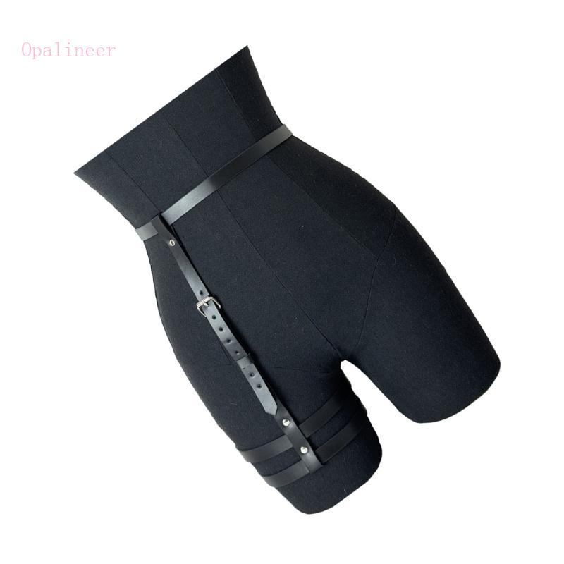 Opalineer Gótico Punk Tipo Perna Arnês Feminino Ajustável Corrente Cinto Elegante Alternativa Moda Acessório Cinta