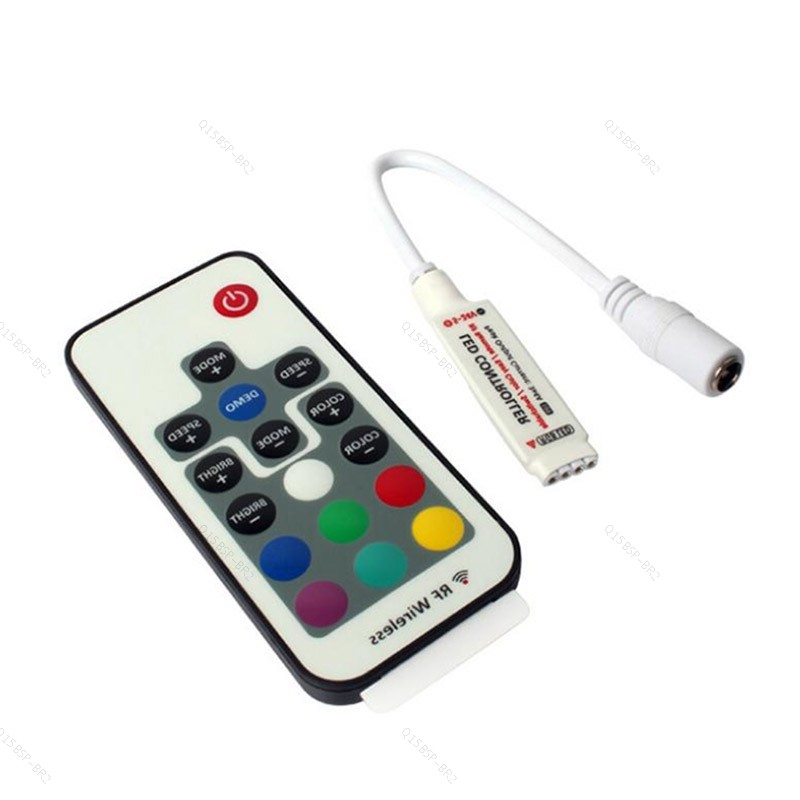 Ajustável 17 Teclas RGB Mini RF Sem Fio LED Strip Light Controlador 5050/3528/5730/5630/3014 Luz Escurecimento Remoto BR