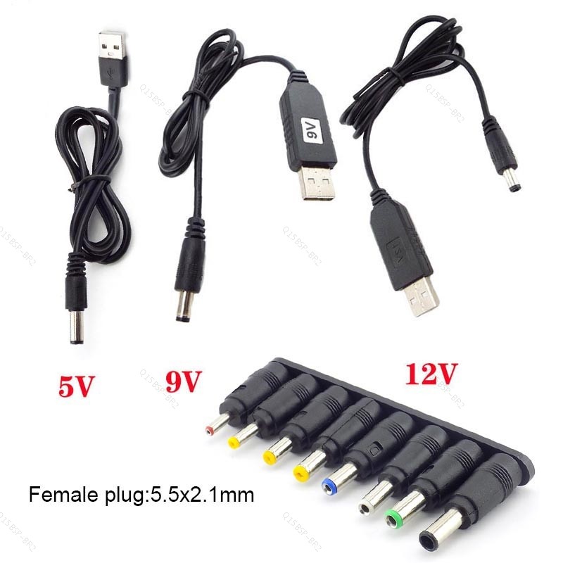 Cabo De Alimentação USB Para DC , Carregamento Universal , Adaptador De Conector Roteador , Mini Ventilador , Alto-Falan