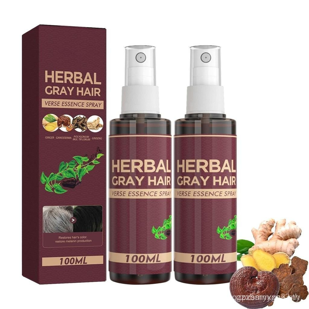 Condicionador Escurecedor de Cabelo, 100 ml, Spray de Essência Herbal para Coloração de Cabelo, spray herbal para cabelo