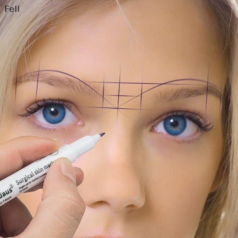 [Fel] Marcador De Pele Cirúrgica Para Sobrancelha Caneta Tatuagem Medida Régua De Medição Conjunto Ferramenta Venda Quen