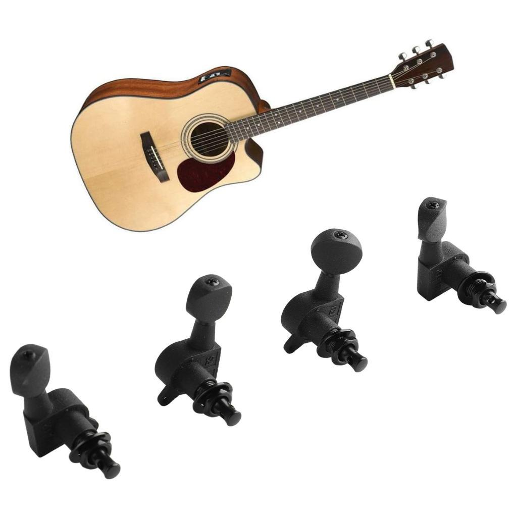 Estacas para ukulele de metal HUIOP com engrenagem interna resistente ajustável botão totalmente fechado adequado para