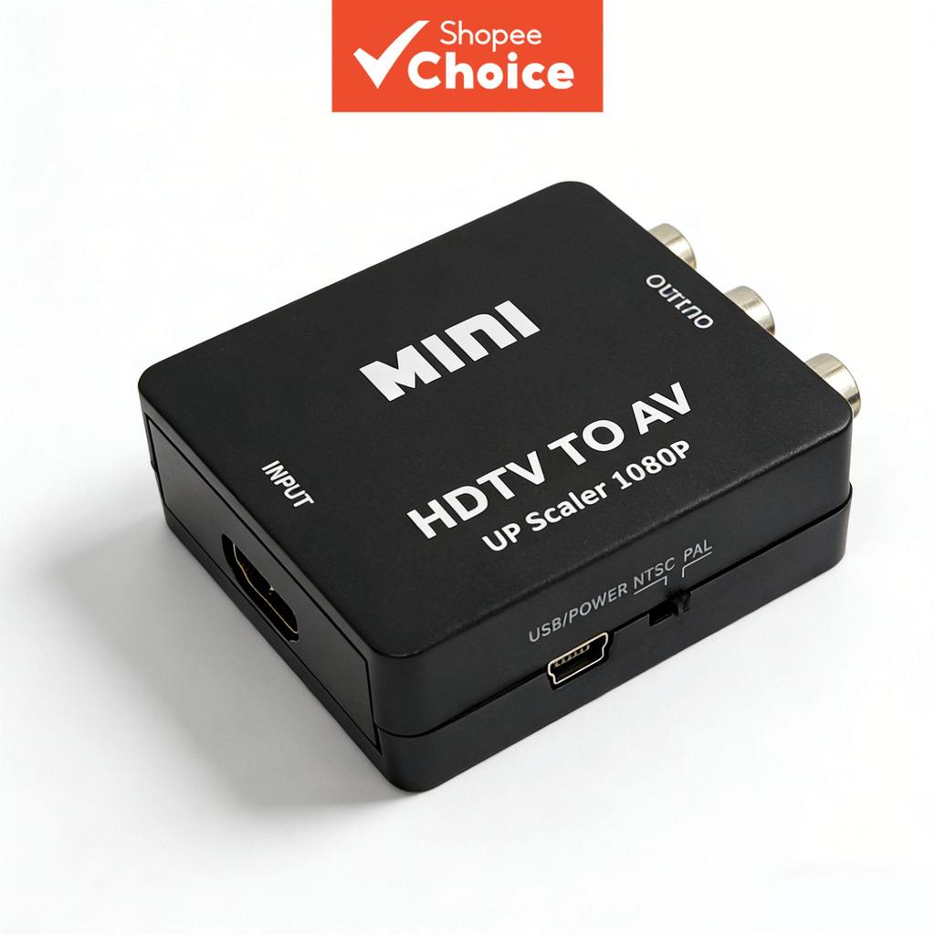 Conversor HDMI Para RCA AV Caixa 1080P Adaptador De Vídeo Full HD Projetor De TV PC