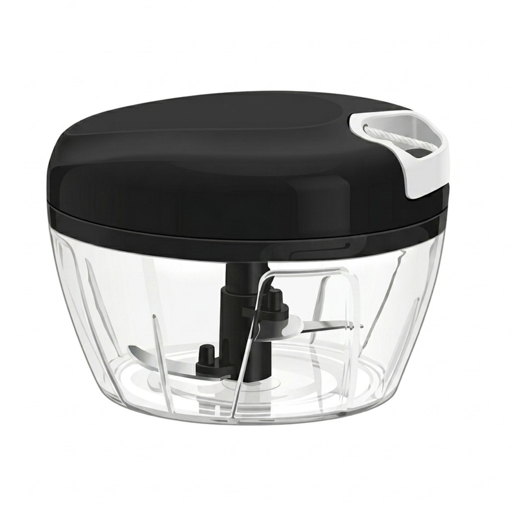 Processador Semiautomático Manual 3 Lâminas Inox 500ml Preto