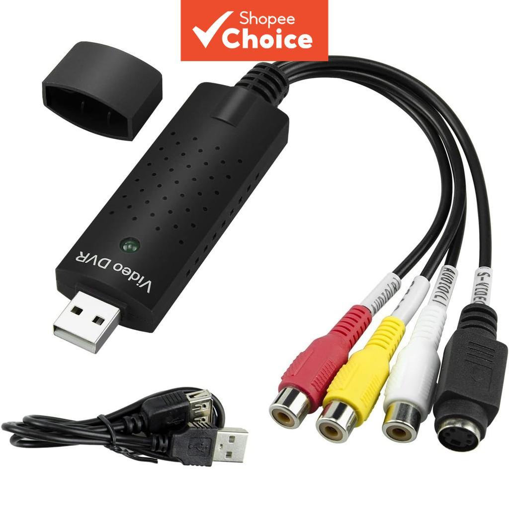 Conversor USB 2.0 de Áudio e Vídeo Captura VHS Box VCR TV para Digital HDMI Adaptador Leitor de Cartão para Windows