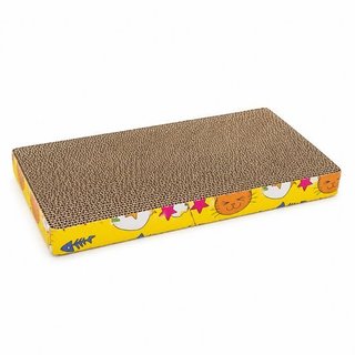 Arranhador Papelao Reto Gatos Catnip Natural Resistente Divertido Estimula Atividade Protege Moveis Entretenimento Fe...