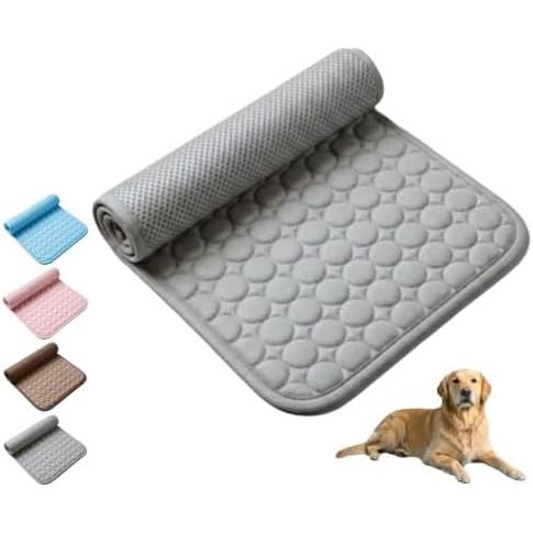 Tapete Refrescante, Tapete de Seda Gelada Portátil e Lavável para Cães, Tapete Respirável e Dobrável para Espaços Grande