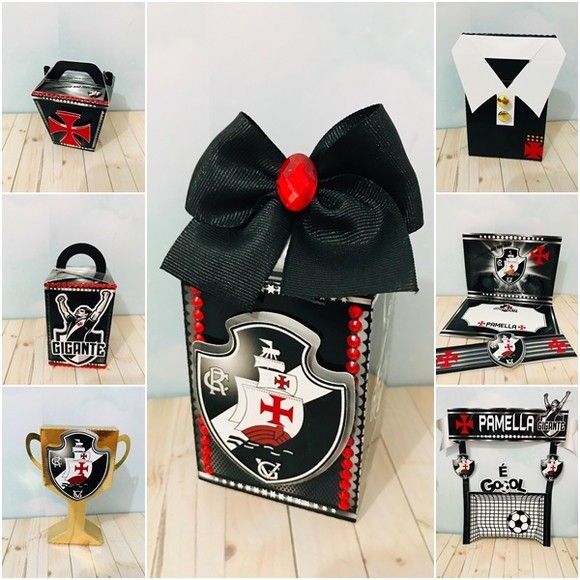 kit festa infantil lembrancinha para aniversário Caixinhas Personalizadas Futebol Vasco