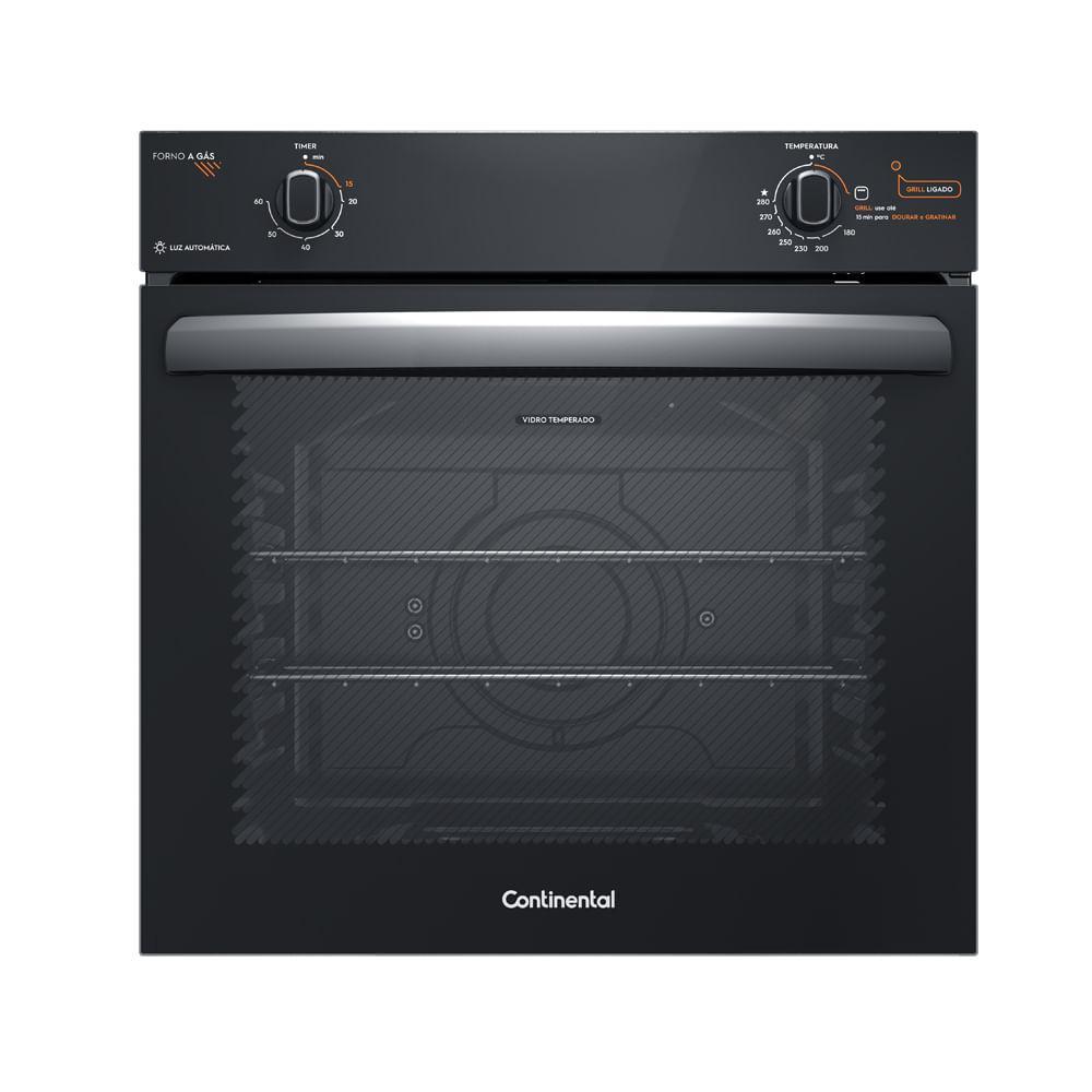 Imagem Forno de Embutir a Gás Continental 80L com TOPLimpaFácil (OC8GM)