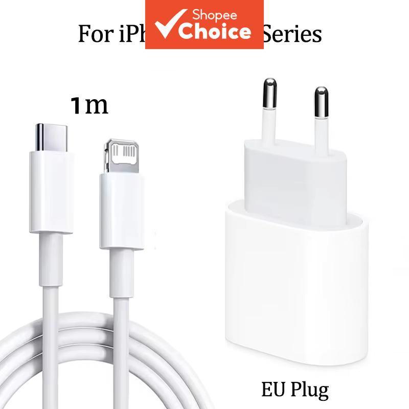 Cabeça de Carregamento Rápido 20W Plug UE para iPhone 14 13 Carregador Compacto e Portátil com Plug Padrão