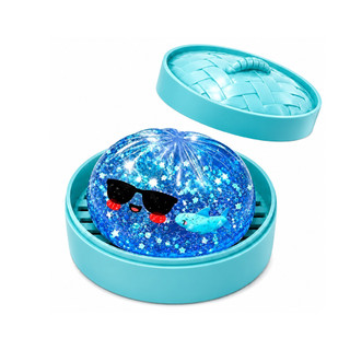 Squishy de Bolinho de Peixe Tubarão, Squishy de Bolinho com Caixa, Bolas Coloridas de Apertar para Alívio do Estresse e