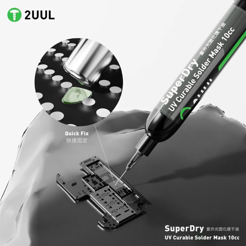 2UUL SC55 SuperDry UV Curável Máscara De Solda 10CC Para Reparo Do Telefone Móvel Fio De Salto Secagem Rápida Cura Pasta