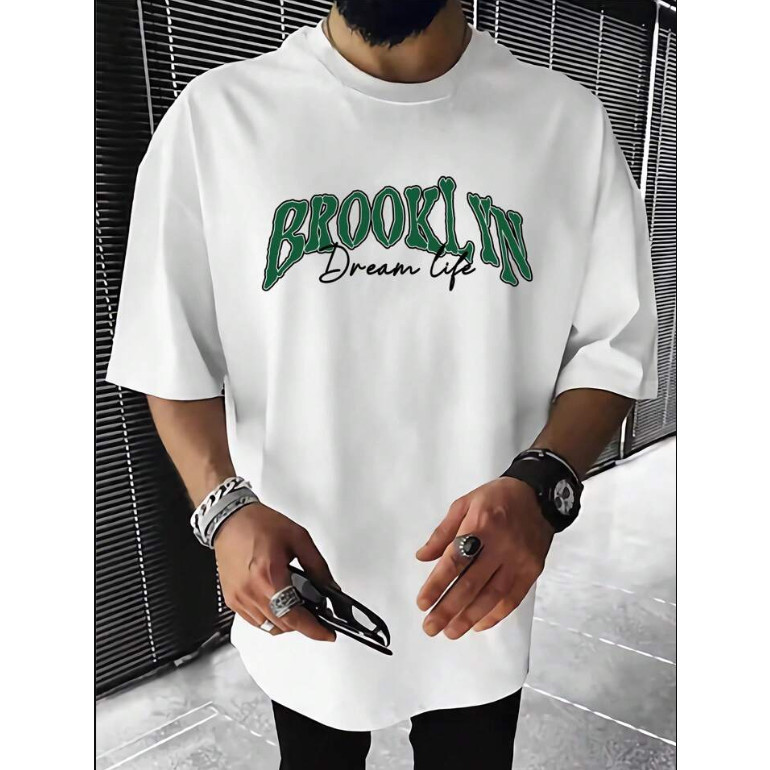 Camiseta Masculino Camisa Larga Urban Brooklyn Lançamento Oversized Esportiva Streetwear Envio Imediato