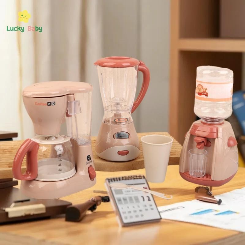 [Luckybaby-t] Jogar Casa Máquina De Lavar Aspirador De Pó Cafeteira Torradeira Eletrodomésticos Brinquedos Bonitos Crian