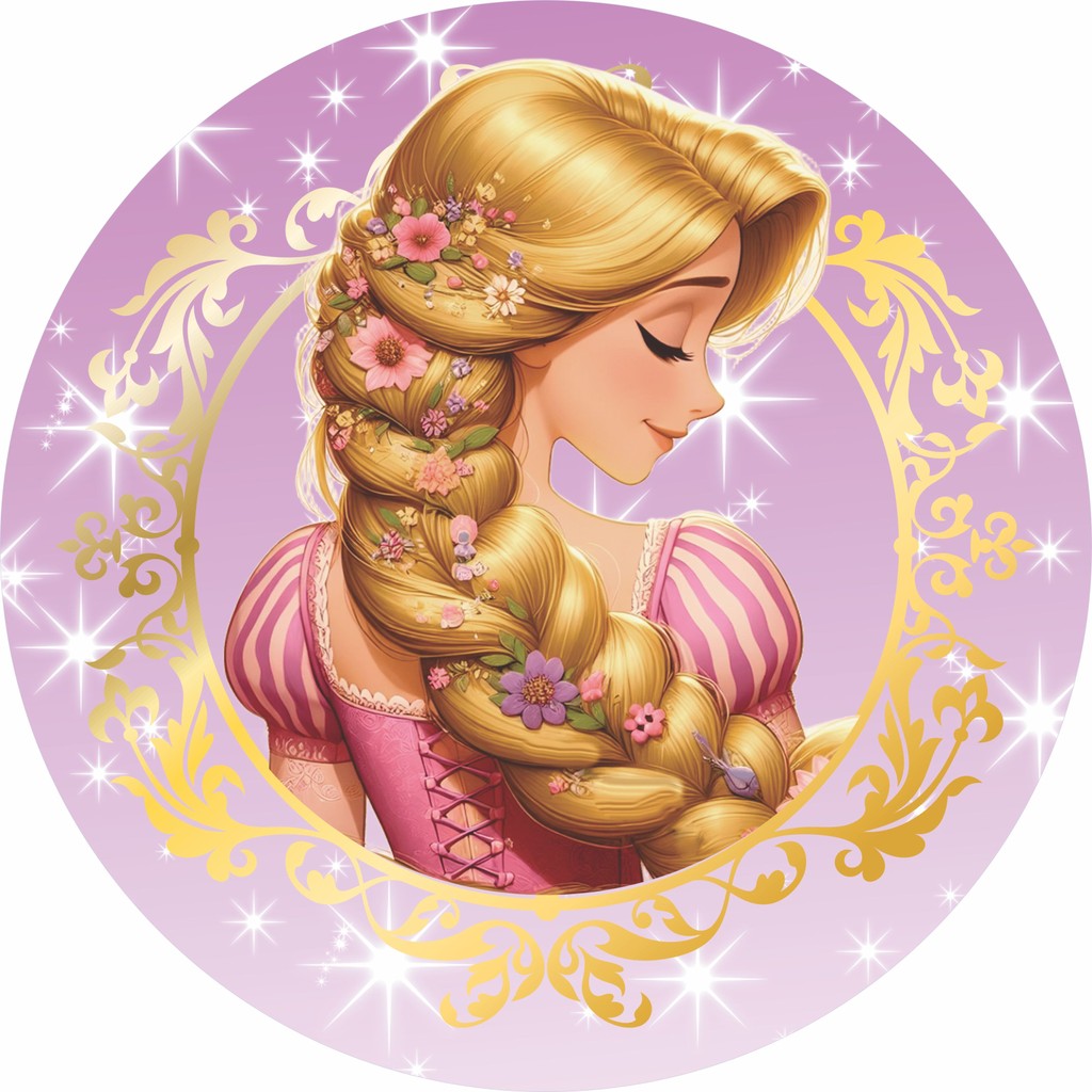 Painel Redondo Rapunzel Enrolados | Festa Princesa Disney Infantil | Decoração Premium |Tecido Lavável 150x150cm 50x50cm em Oferta na Shopee