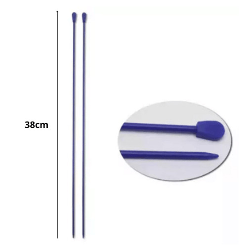 Agulha para Tricô Milward Plástica Azul Escuro D973212 38x,0,21cm