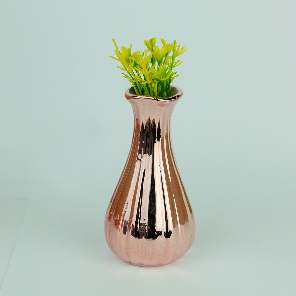 Vaso Decorativo em Cerâmica – Rose Gold Luxo Home Decor Sala Decoração Natal em Oferta na Shopee