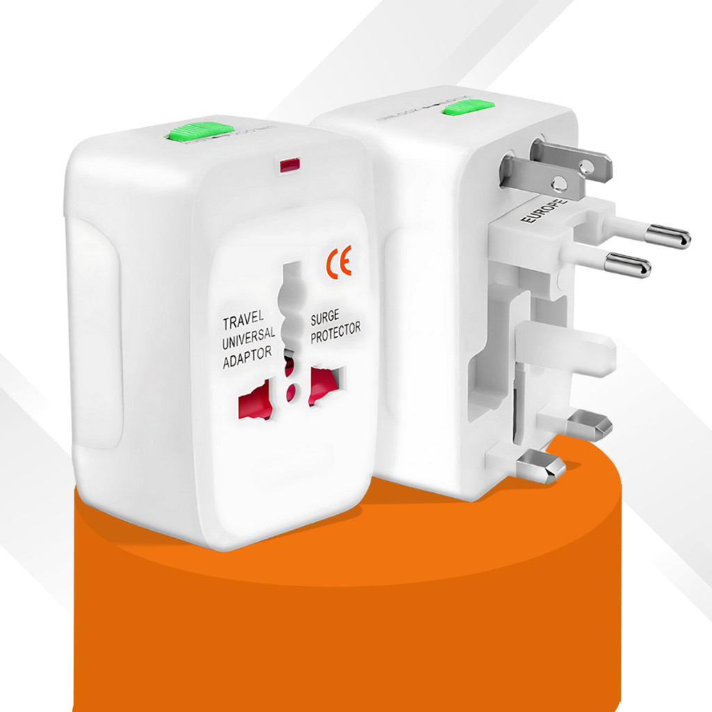 Imagem Adaptadores Tomada Universal Para Viagem Internacional Compatível Em +150 Países
