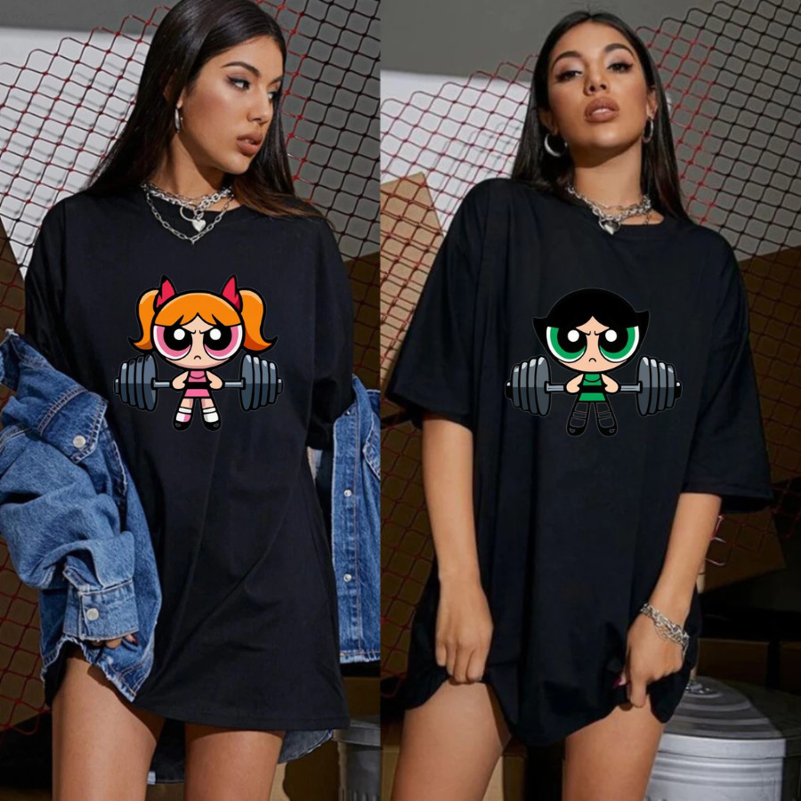 Kit 2 Camisetas Femininas Academia Treino Crossfit Gym Oversized Fitness Confortável
