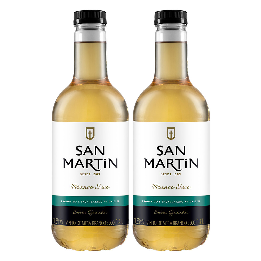 Vinho Branco Seco San Martin Pet 1,4L Kit 2 Un em Oferta na Shopee