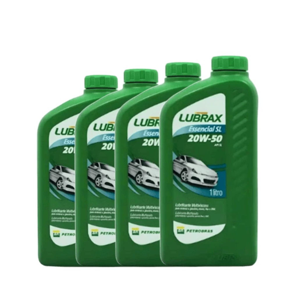 Detalhes do Kit 4 Oléo 20w50 Lubrificante Motor Mineral Essencial SL API Petrobras Lubrax