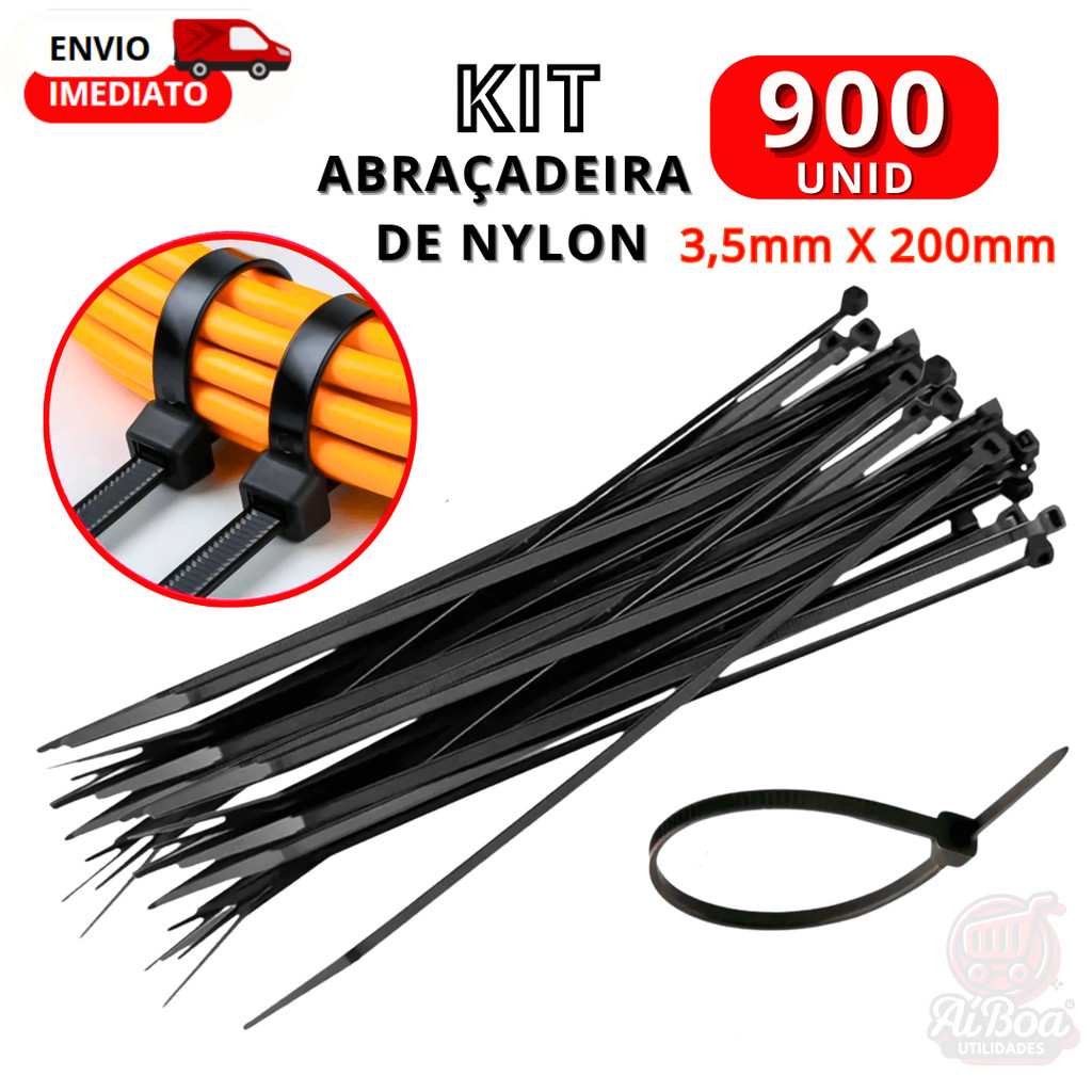 Abraçadeira De Nylon Enforca Gato Cinta Plástica Resistente Variáveis Utilidades