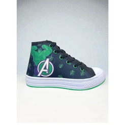 Tenis Infantil Meninos Cano Alto Hulk Marvel Original