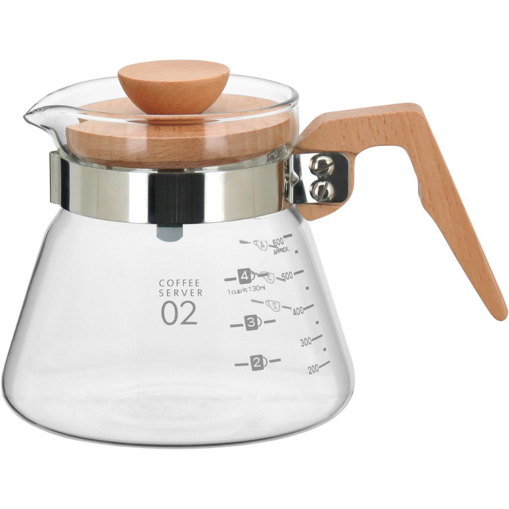 CAFETEIRA 12x18x18cm 600ml BOROSILICATO TRANSPARENTE TAMPA MADEIRA BALZAC  HOME&CO