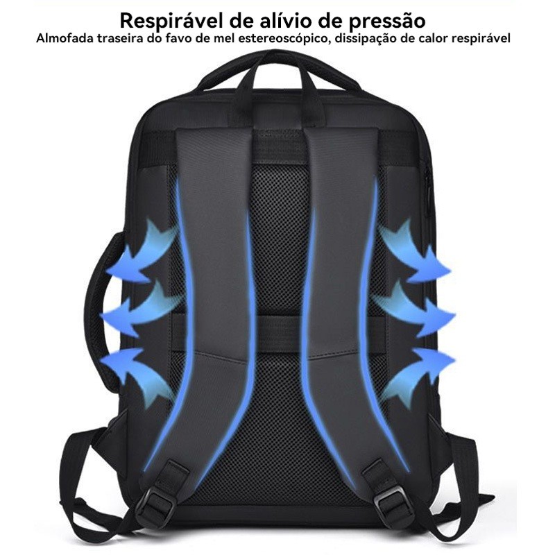jiesipote mochila masculina reforçadaImpermeável Mochila de trabalho femininaGrande capacidade de — foto 9