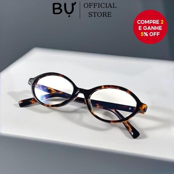 Óculos Ovais Pequenos-UV400 E Luz Anti-Azul Para Estudantes/Escritório , Armações De Moda
