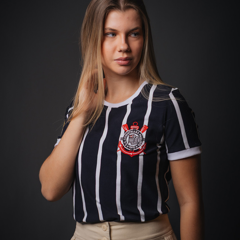 Camisa Retrô Corinthians Democracia Sócrates 1982 Feminina Oficial em Oferta na Shopee
