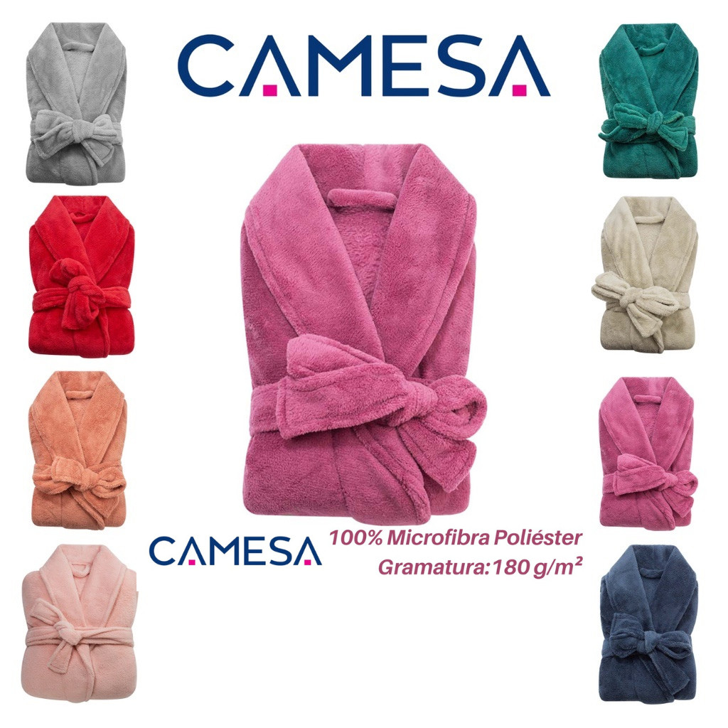 Roupão Plush Microfibra Adulto Extra Macio Unissex Várias Cores Tamanho Único Oferta
