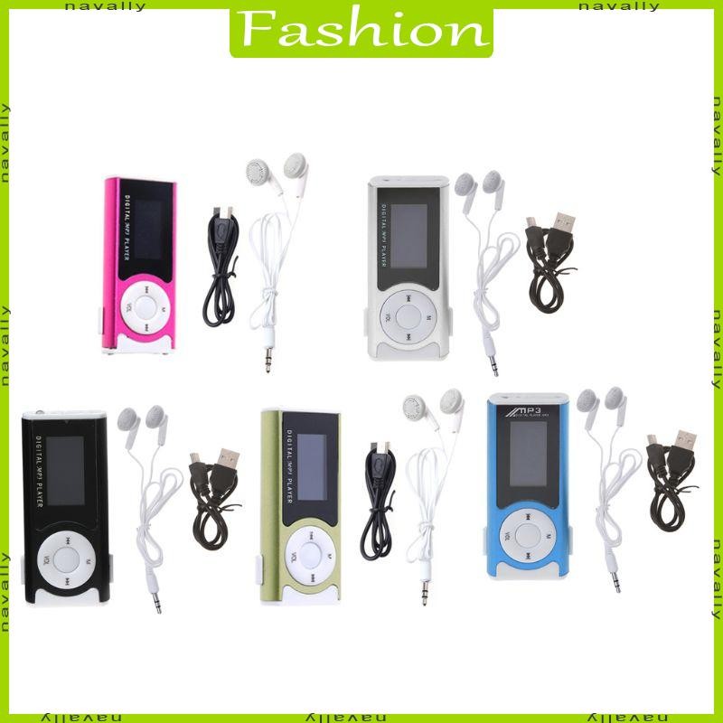 nava USB Tela LCD Alumínio 32GB TF Cartão Clip Design Música Digital MP3