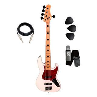 Baixo Tagima Tjb-5 5 Cordas Branco  Versátil em Oferta na Shopee