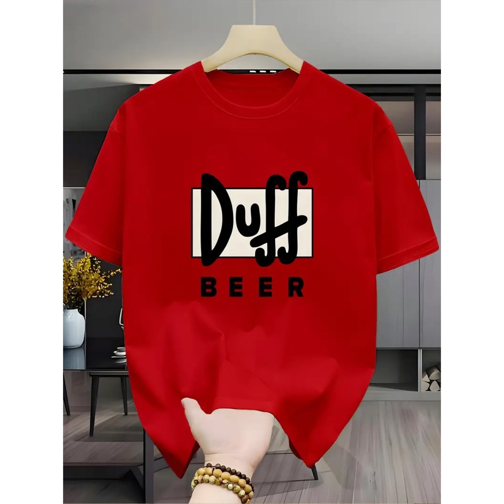 Camiseta Masculina Estampada Duff Beer Novidade Camisa 100% Algodão Estilosa em Oferta na Shopee