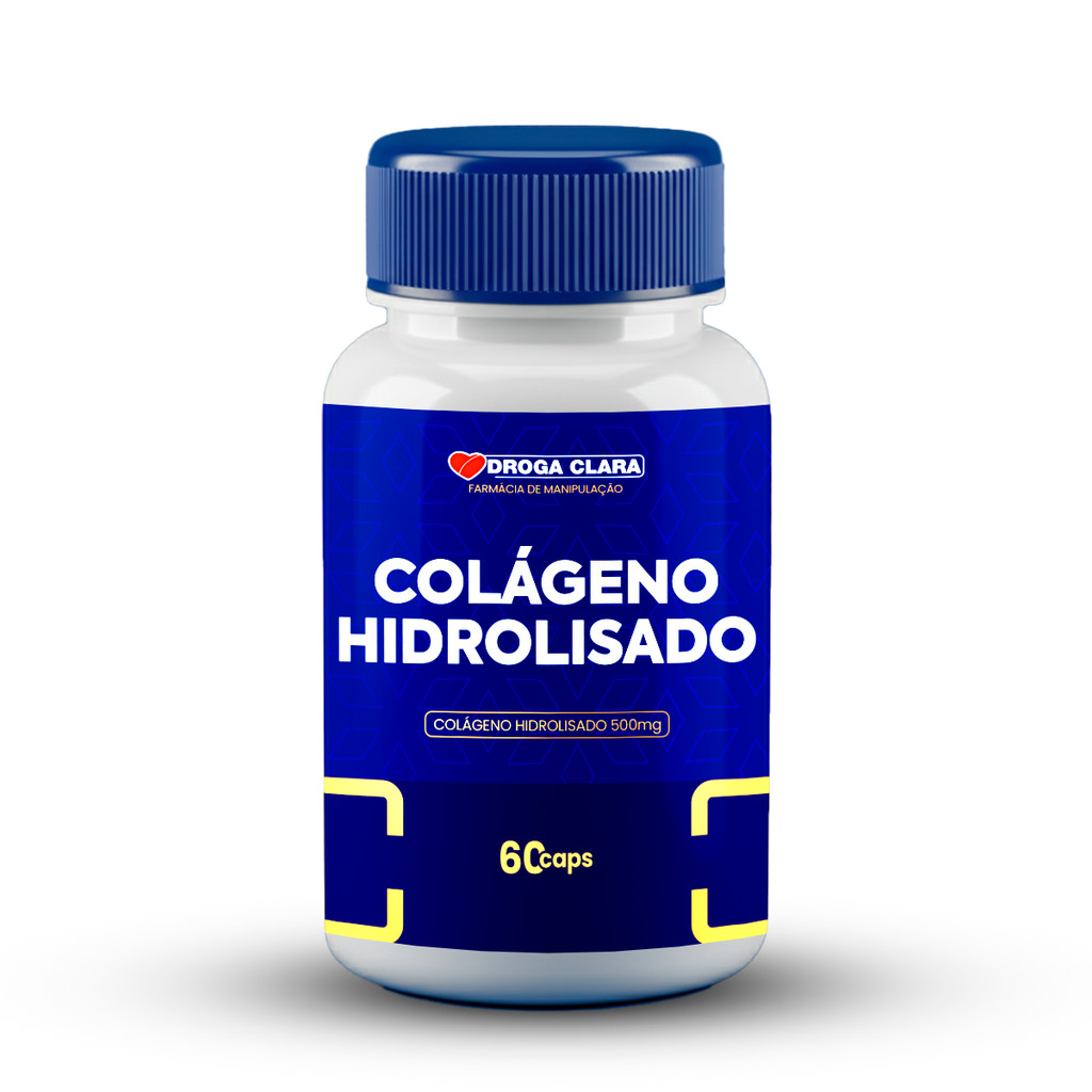 Colágeno Hidrolisado 500mg 60 Cápsulas em Oferta na Shopee
