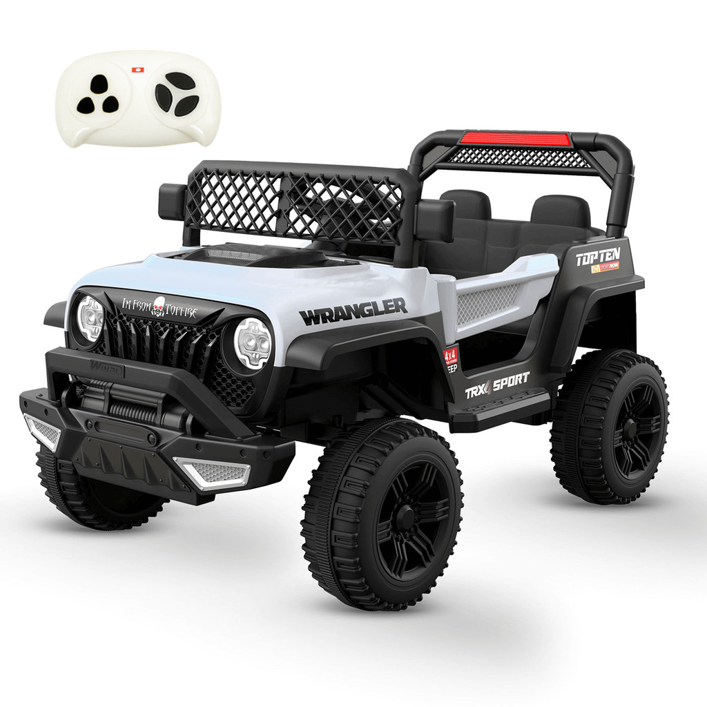 Carro Eletrico Bang Toys Jipe Adventure Branco 12V Controle em Oferta na Shopee