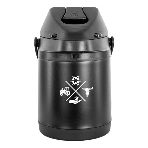 Garrafa Termica Preta Inox 2.5l Quente E Frio - Icones Agro em Oferta na Shopee