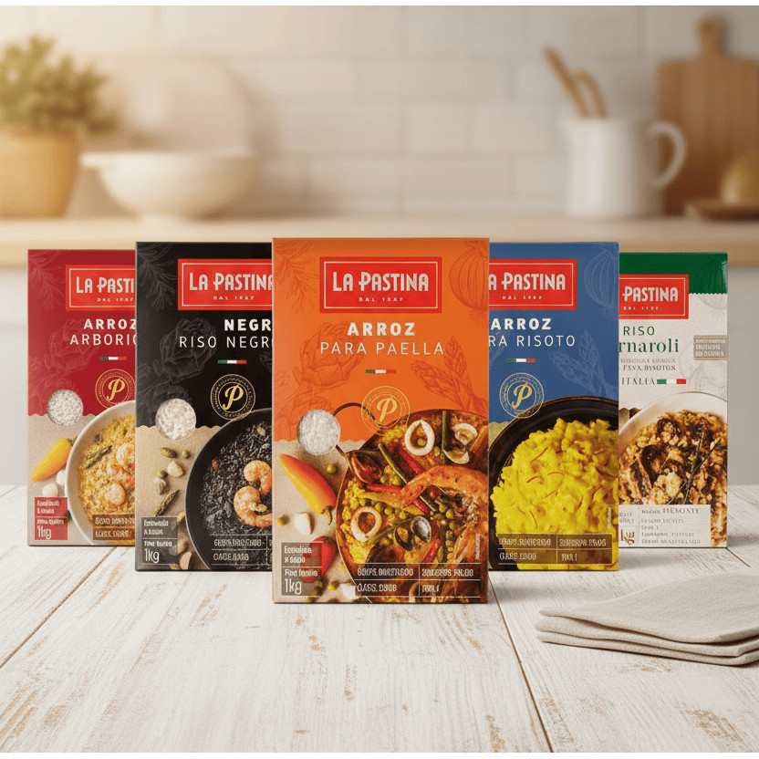 Arroz La Pastina Escolha o Tipo Para Paella , Risoto , Arborizo ,Negro e Carnaroli 1 Kg