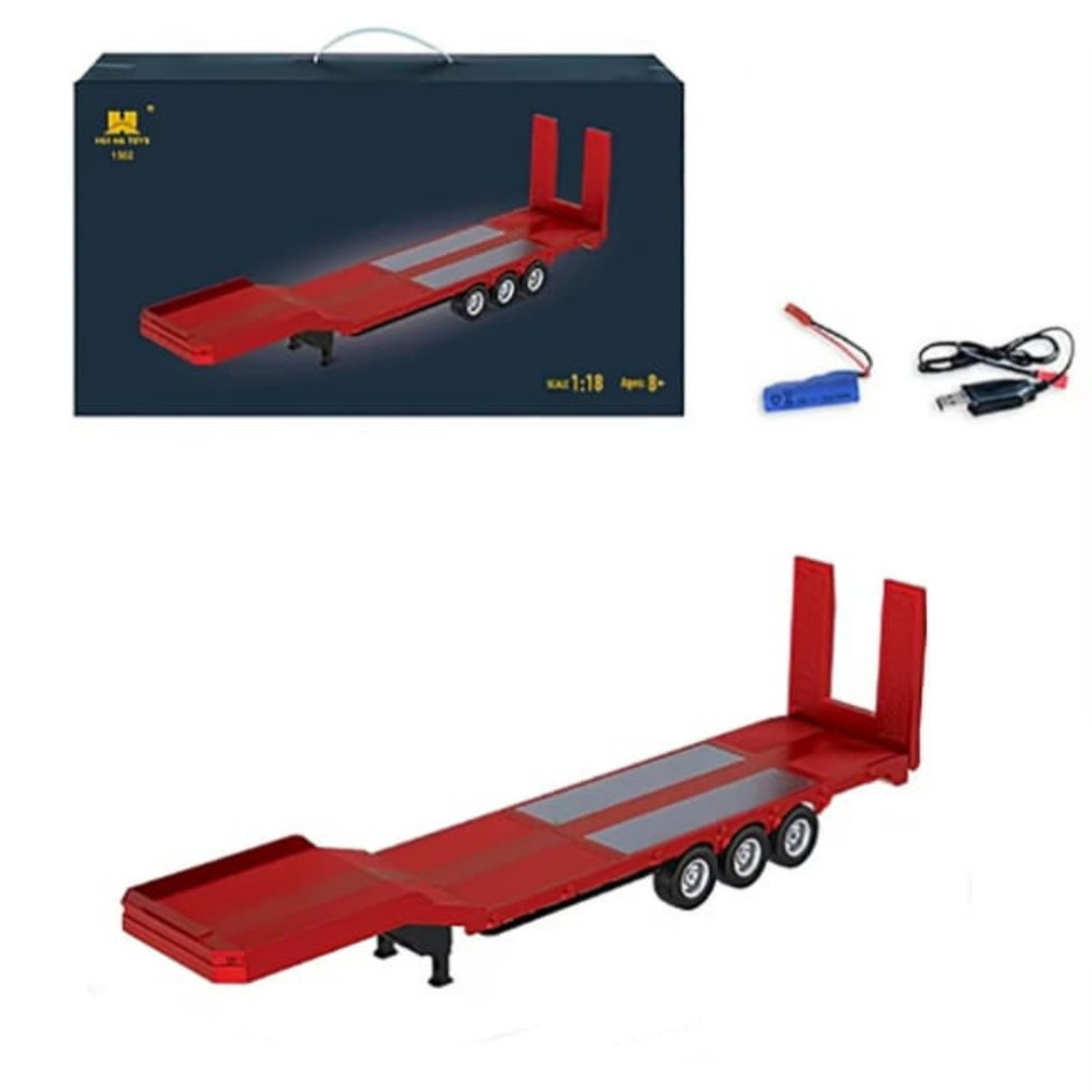 Carreta Prancha Rebaixada  Huina 1502  1/18