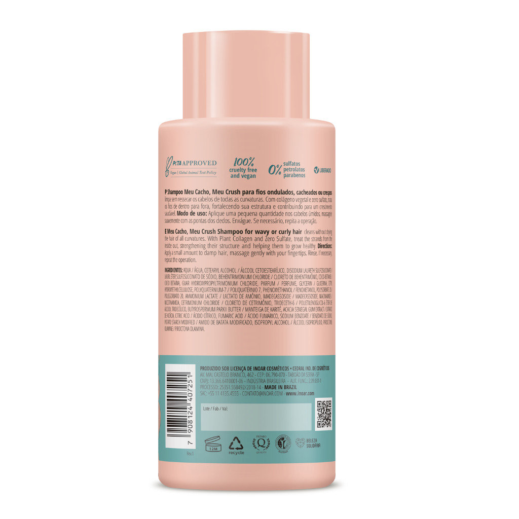 Inoar Meu Cacho Meu Crush Shampoo 500ml