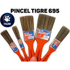 Pincel Trincha Tigre Para Pintura Com Tinta Látex e Acrílica Ref. 695 Pincel Para Pintar Paredes